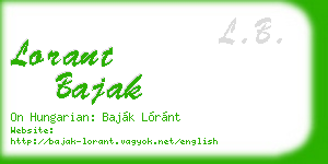 lorant bajak business card